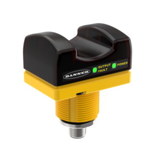 STB Series: Self-Checking Touch Button w/Yellow F.C., Input: 20-30 V ac or dc, Upper Housing: Black Polyetherimide, Outputs: Two Independent and Complementary Relays, M12 Integral QD