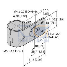 Bracket: Set of 4 Zinc plated metal brackets, Brackets clamp onto 28 pipe