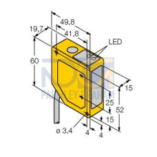 Photoelectric Sensor, Triangulation Sensor with Analog Output