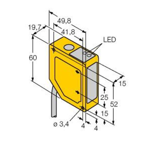 Photoelectric Sensor, Triangulation Sensor with Analog Output