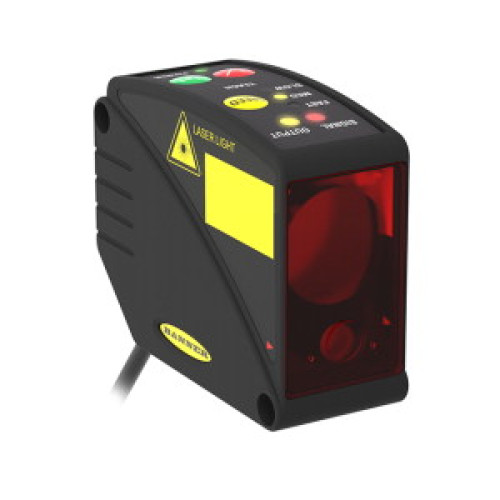 LT3 Series: Diffuse T.O.F. Laser Distance Measurement, Range: 0.3-5.0 m, Input: 12-24 V dc, Analog Output: 0-10 V, Discrete Output: NPN, 2 m (6.5 ft) Cable