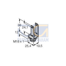 SMBQS18Y Bracket: Sensor Side Mount with Threaded M18x1 Base