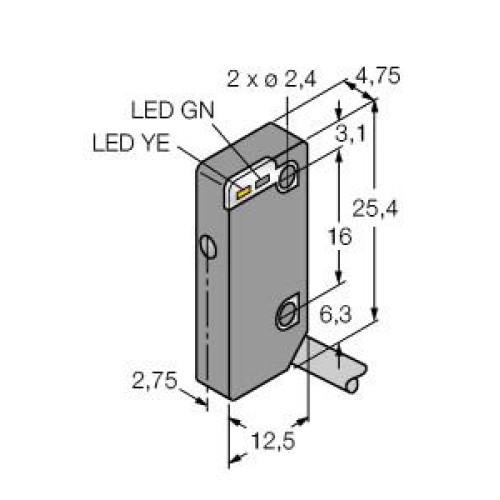 Photoelectric Sensor, Opposed Mode Sensor (Emitter/Receiver), Miniature Sensor