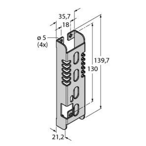 SMBPVD100 A Bracket, Protective for use with PVD100 Series Parts Verification Sensor