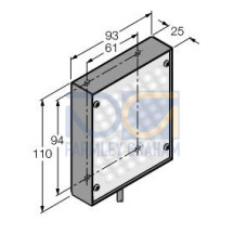 PresencePLUS 80 X 80 Area Light, Visible White LED 24 V dc, 2 m (6.5 ft) cable with flying leads