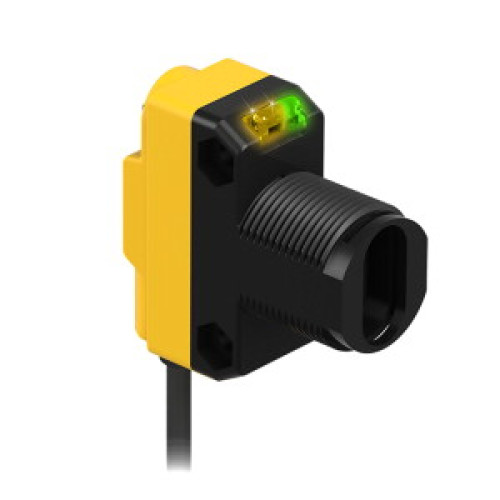 WORLD-BEAM QS18 Series: Glass Fiber, Range: Depends on Fiber, Input: 10-30 V dc, Output: Complementary Solid-State PNP, 150 (6 in) M12 Pigtail QD