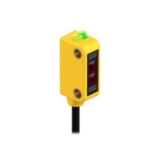 WORLD-BEAM Q12 Series: Retroreflective, Range: 1.5 m, Input: 10-30 V dc, Output: LO (Light OPerate) Bipolar: 1 NPN, 1 PNP, 2 m (6.5 ft) Cable