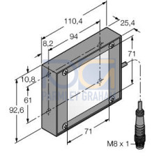 PresencePLUS 70 x 70 Backlight, Visible Red LED 24 V dc, 2 m (6.5 ft) cable with 3-pin male Connector, Connects to P4