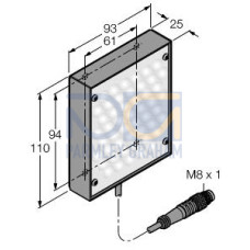 PresencePLUS 80 x 80 Area Light, Infrared LED 24 V dc, 2 m (6.5 ft) cable with 3-pin male Connector, Connects to P4
