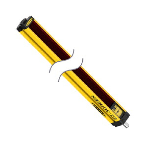 EZ-SCREEN Emitter, Resolution: 30, Range: 18 m (60 ft), Defined Area: 1500 (59.1 in), Housing Length: 1569 (61.8 in), Connection: 8-pin M12 Connector, No test input