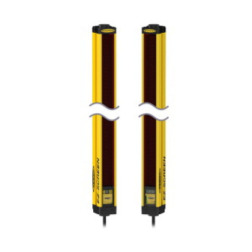 EZ-SCREEN Pair, Resolution: 14, Range: 6 m (20 ft), Defined Area: 600 (23.6 in), Housing Length: 671 (26.4 in), Connection: 8-pin M12 Connectors, Emitter: No test input