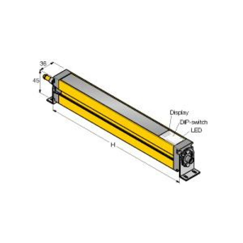 EZ-SCREEN Cascade Emitter, Resolution: 30, Range: 18 m (60 ft), Defined Area: 1650 (65.0 in), Housing Length: 1719 (67.7 in), Connection: 8-pin M12 Connector, No test Input