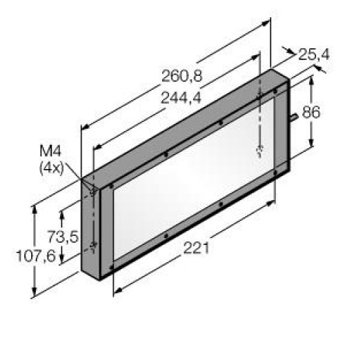 PresencePLUS 85 x 220 Backlight, Visible Red LED 24 V dc, 2 m (6.5 ft) Cable with flying leads
