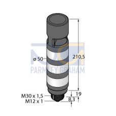 TL50 DC, Lighting, IP67, 18-30 V dc/24 V ac, Indicators - Audible, 3 colours