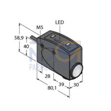 R58Register Mark Sensor, Input, 10-30 V dc, Output: Bipolar, 1 NPN, 1 PNP, Parallel Sensing Beam, 2 m Cable