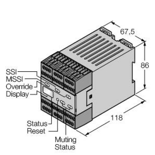 SAFETY RELAYS AND MODULES, Safety, IP20, 24 V dc +/- 15%, Muting