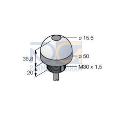 K50 E-Series EZ-LIGHT: 2-Color Fixed-Field Sensor, Voltage: 12-30 V dc, Housing: Polycarbonate, IP67, Range: 100, Input: PNP (NO), Colors: Green Red, 2 m (6.5 ft) Integral Cable