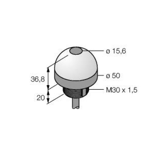 K50 E-Series EZ-LIGHT: 2-Color Fixed-Field Sensor, Voltage: 12-30 V dc, Housing: Polycarbonate, IP67, Range: 100, Input: PNP (NO), Colors: Green Red, 2 m (6.5 ft) Integral Cable
