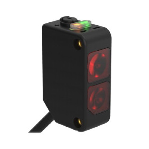 WORLD-BEAM Q20 Series: Polarized Retro, Range: 4 m, Input 10-30 V dc, Output: Complementary Solid-State PNP, 2 m (6.5 ft) Cable