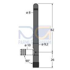 Antenna Omni 2.4 GHz, 2 dBi Rubber Swivel, RP-SMA MALE