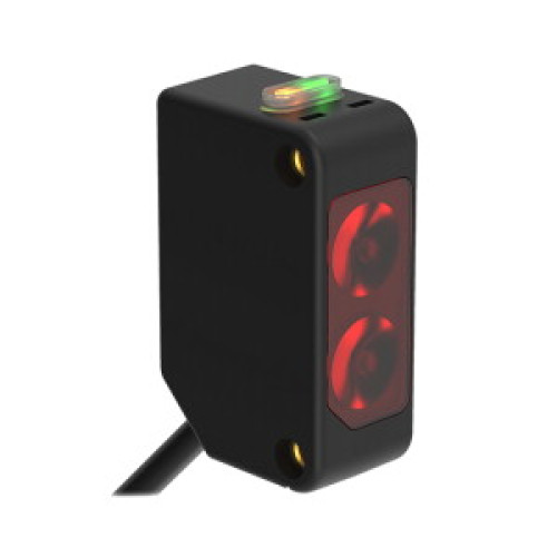 WORLD-BEAM Q20 Series: Emitter (Red), Range: 12 m, Input 10-30 V dc, Output: No output, 150 (6 in) M8 Pigtail QD