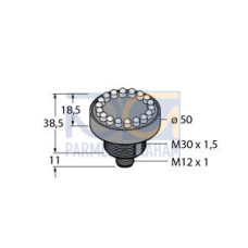 K50 Series EZ-LIGHT Daylight Visible 1-Color Indicator, Voltage: 15-30 V dc, Housing: Polycarbonate, IP67, Input: PNP, Colors: Yellow, 4-pin M12 Integral QD