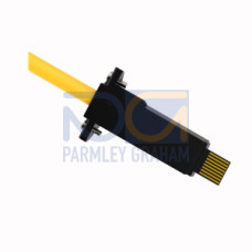 Cordset: Single Ended LP-Custom, 8-pin Straight Male, 4.6 m 8x22 Yellow PVC Jacket, TPU Black