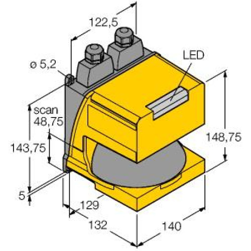 Safety Laser Scanners, Stand-Alone Device, Up to 8 Protective Fields, Max. 4 m