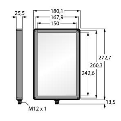 Vision Light - 225 x 150 Backlight IP67, Visible White LED - 24 V dc, Requires Cordset MQDC20xx-xxxMM