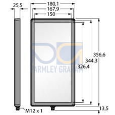 Vision Light - 300 x 150 Backlight IP67, Visible Red LED - 24 V dc, Requires Cordset MQDC20xx-xxx