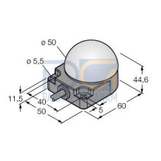 K50 Series EZ-LIGHT: 1-Color General Purpose Flat Pack Indicator, Voltage: 18-30 V dc, Environmental Rating: IP67, IP69K, Input: PNP, Color: Green, 2 m (6.5 ft) Integral Cable
