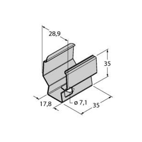 Bracket: For use with WLS28, Set of two snap brackets, 300 Series Stainless Steel