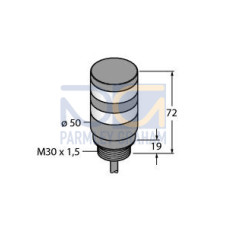 Beacon Tower Light: 2-Color Indicator, Voltage: 12-30 V dc or 24 V ac, Environmental Rating: IP67, Input: Bimodal, Colors: Yellow rotate Red steady, 2 m (6.5 ft) Integral Cable