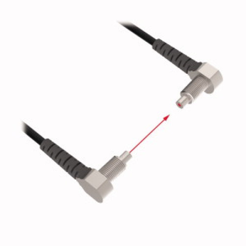 Plastic Fiber, Opposed, Core Dia.: 1, Fiber Length 1 m, Tight Angle, Thread M4, Standard Bend Radius 25, Flex Relief, Free cut, Vantage Line