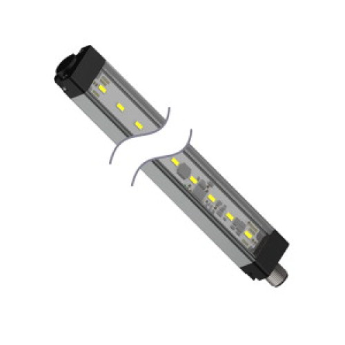 WLS28-2 Work Light Strip, Diffuse Window, Length: 430, Voltage: 12-30 V dc, Environmental Rating: IP50, Color: Warm White, 4-pin M12 Integral QD