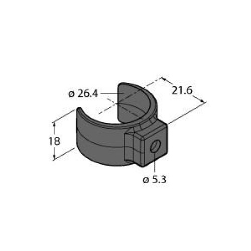 Bracket: For Use with WLS27, Snap Clip, Set of Two Brackets, Clear Copolyester, Designed for M5 or No. 10 Mounting Hardware