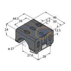 Bracket: For Use with WLS27, Universal Clamp, One Bracket, Clear Copolyester, Designed for M5 or no. 10 Mounting Hardware