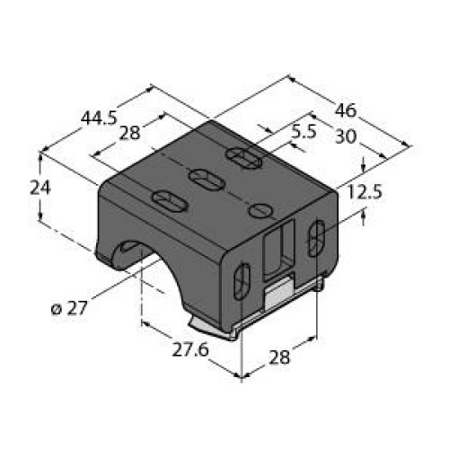 Bracket: For Use with WLS27, Universal Clamp, One Bracket, Clear Copolyester, Designed for M5 or no. 10 Mounting Hardware