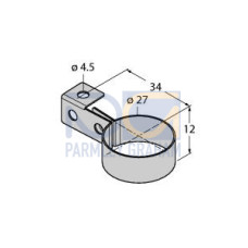 Bracket: For Use with WLS27, Hanging Clamp, Set of Two Brackets, 300 Series Stainless Steel, M4 Stainless Steel Hardware Included for Securing Bracket to LED Light