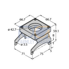 VE Series 62 x 62 Ring Light, Visible Red LED, 24 V dc, 0.3 m (1 ft) Cable with 3-pin male Connector, Connects to VE Smart Camera