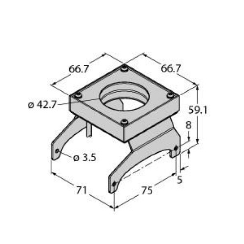 VE Series 62 x 62 Ring Light, Visible White LED, 24 V dc, 0.3 m (1 ft) Cable with 3-pin male Connector, Connects to VE Smart Camera