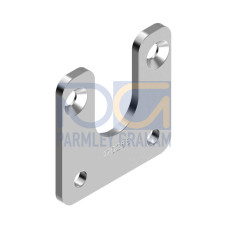 Bracket: For Use with WLC60, Flush Mount, Set of Two Flat Brackets, 300 Series Stainless Steel (Hardware Included)