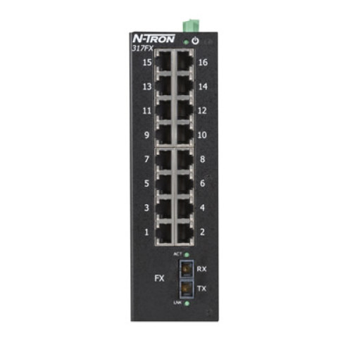 317FX Industrial Ethernet Switch with Monitoring, SC 40km