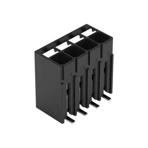 SMD PCB terminal block, push-button, 1.5 mm&sup2;, black