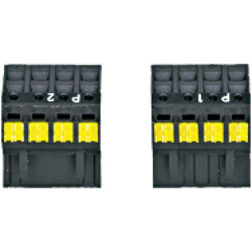 Set of spare plug-in spring-loaded terminals, PU = 1 piece P1 and 1piece P2.
