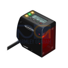 Laser Diffuse Time-of-Flight Sensor, Range: 50-12000, Input: 12-30 V dc, Output 1: NPN/PNP Configurable, IO-Link, Output 2: NPN/PNP Configurable, Class 2 Laser, Pigtail QD