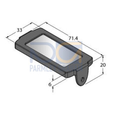 Bracket: Protective display cover for VE Series Painted black aluminum with borosilicate glass window