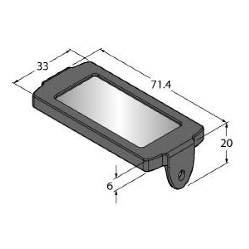 Bracket: Protective display cover for VE Series Painted black aluminum with borosilicate glass window