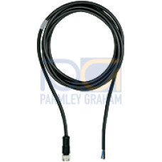 Connection cable, PUR, black RAL9005, suitable for drag chains, 5-pin,socket straight M12, on open line end, B-coded, cable length: 10m