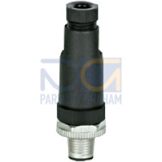 Plug-in connector, 5-pin, connector straight M12, B-coded,screw connection, material threaded ring: CuZnnickel-plated, outer cable diameter: 4-6mm